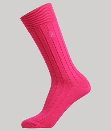Superdry Women's Unisex Organic Cotton Core Rib Socks Pink / Hot Pink - Size: S/M Size: Sxm