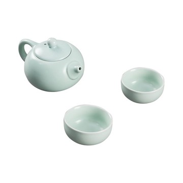 一壺兩杯家用陶瓷功夫茶具套裝簡約開業定制禮盒裝辦公送禮批發O