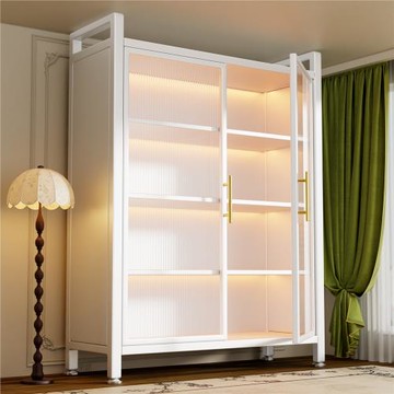 陽臺收納柜儲物柜家用防塵防曬柜子大容量靠墻一體廚房置物柜櫥柜