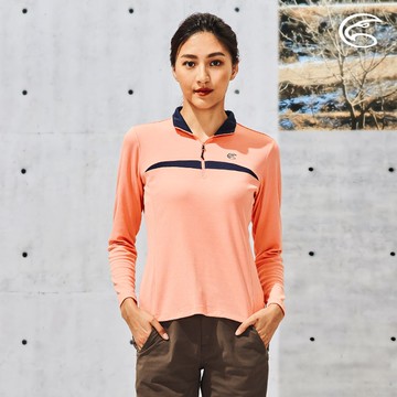 ADISI 女半門襟涼感智能纖維速乾長袖上衣AL2111138 (S-2XL) / 吸濕排汗 快乾 單向導濕 涼感 排汗衣