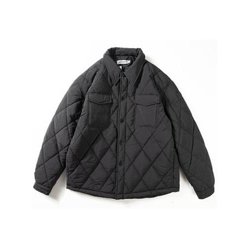 棉衣男冬季薄款休閑寬松夾棉襯衫百搭日系復古菱格絎縫小棉襖男潮