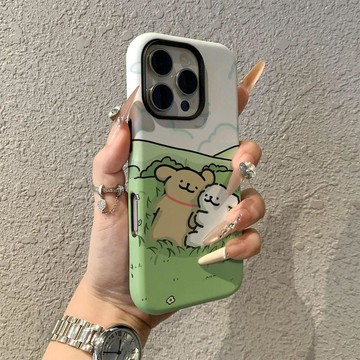 夏日狗蘋果17promax手機殼iPhone16pro卡通15pro女13可愛14新