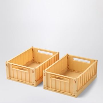 Set of two yellow Weston foldable containers