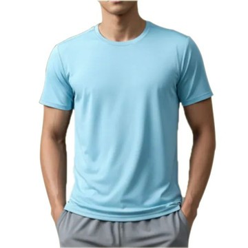 【海夫健康生活館】COOCHAD CueSkin™ Active 風動短袖上衣 男款經典版型 冰河藍(S-3XL)