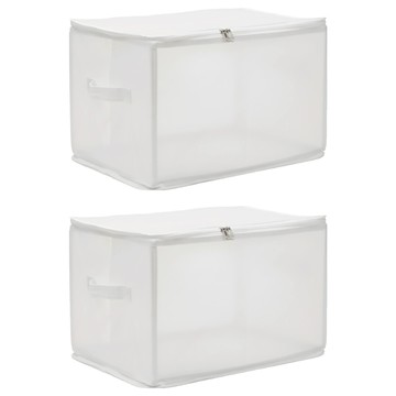 摺疊收納箱  2個  透白色  30L(40 x 30 x 25cm)