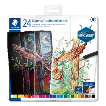 【STAEDTLER 施德樓】設計家軟性色鉛筆24色組 MS149 C M24