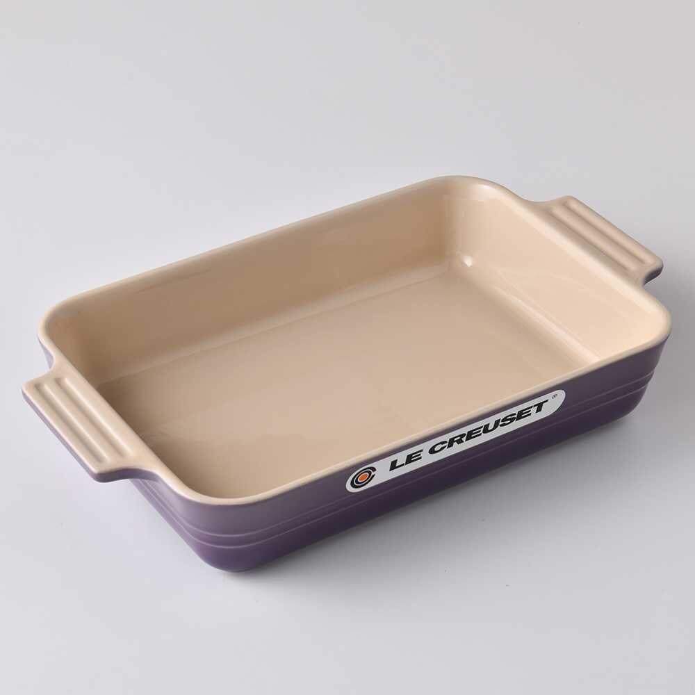 【法國LE CREUSET】長方烤盤 陶瓷烤盤 烘培烤盤 25cm 星河紫