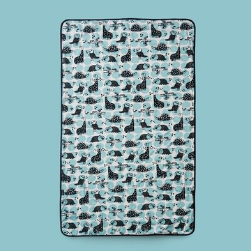 涼感防水墊 | 湖水藍搖滾恐龍