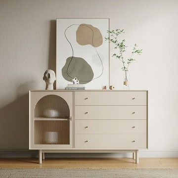 免運/公司貨 餐邊櫃 原木餐邊櫃 北歐實木侘寂風餐邊柜簡約現代玄關柜法式儲物斗柜茶水柜工作室柜 可開發票 全館五折 工廠現貨直銷 新品特價 z10302