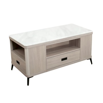 【日安家居】瑞莎4尺石面茶几-二色秋香