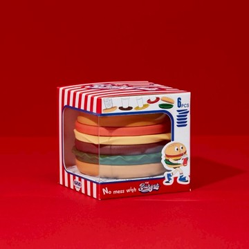 The Burger Coaster漢堡造型杯墊組 6件套組