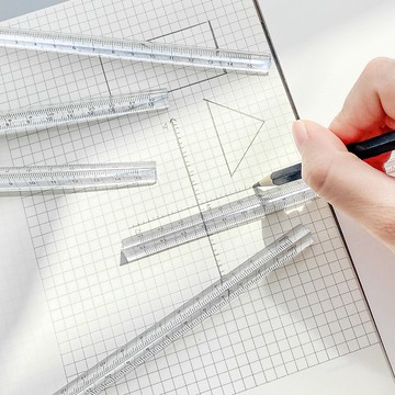 直尺 透明尺 立體三角尺 15公分直尺 測量尺｜丹丹悅生活