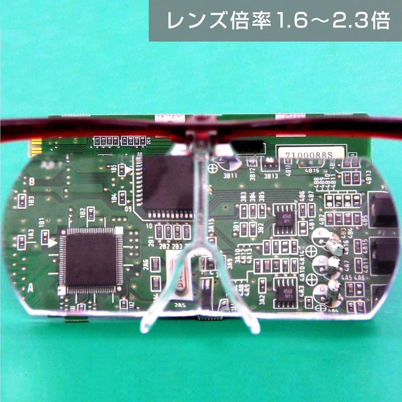 engineer エンジニア メガネルーペ1.6倍 メガネ型 レッド SL-100