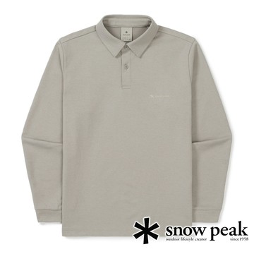 【日本 snow peak】男Polo長袖上衣『暖灰』FMF-PS10 戶外 露營 登山 健行 休閒 時尚 出國 旅遊 長袖 上衣