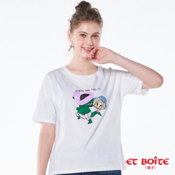 ET BOîTE 箱子 BLUE WAY – ET Amour 塞不進的泳圈短TEE(白)