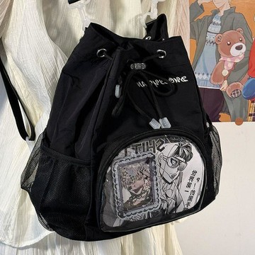 限時下殺！！二次元少女漫展追星輕便3way穀子痛包束口多巴胺斜挎雙肩10cm娃包0507