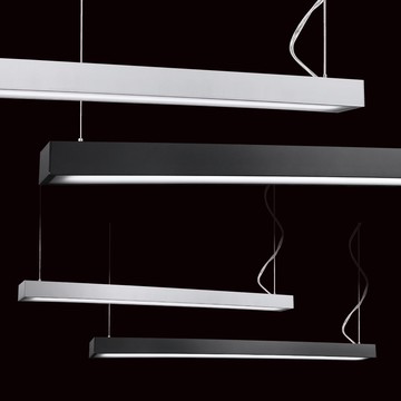 工業風T8黑色/銀色擴散增亮板辦公室吊燈 40-72351、72352