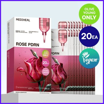 MEDIHEAL Rose PDRN Essential Mask Sheet For Healthy Glow 20ea