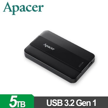 Apacer 宇瞻 AC237 5TB(典雅黑) 2.5吋行動硬碟 AP5TBAC237B-2
