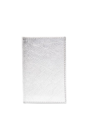 Comme Des Garçons Wallet - logo-debossed metallic wallet - women - Calf Leather - One Size - Silver