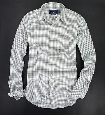 美國百分百【全新真品】Ralph Lauren RL polo 小馬 男生 棉質 小格紋 長襯衫 上衣 S M號 超取