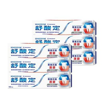 SENSODYNE 舒酸定 專業抗敏護齦牙膏-亮白配方100g*6入