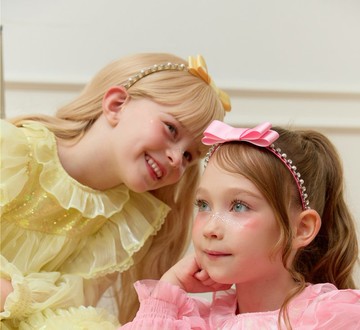 小巧蝴蝶結寶石頭帶