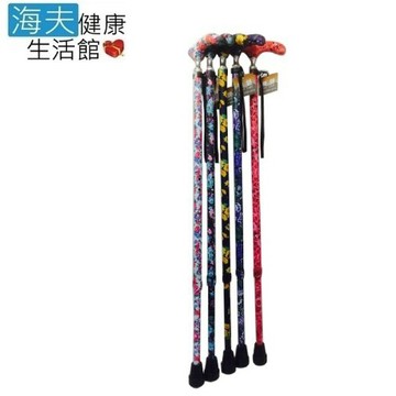 【海夫健康生活館】木柄鑲鑽伸縮手杖