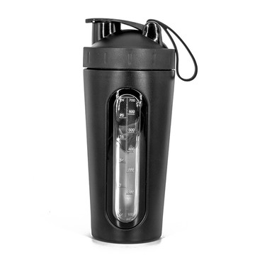 [Simple Life] 不銹鋼透明刻度搖搖杯 (710ml/24oz) (黑色)-[Simple Life] 不銹鋼透明刻度搖搖杯 (710ml/24oz) (黑色)