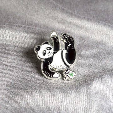 攀岩熊貓琺瑯徽章 – 送給攀岩者與抱石者的禮物 – 攀岩針 – 등반 クライミング