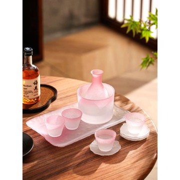 高端妃粉日式清酒壺小酒杯白酒杯酒具燒酒酒盅家用燙酒溫酒壺套裝