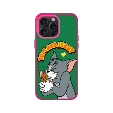iPhone 15 Pro Max Clear 粉漾桃 - 湯姆貓與傑利鼠 Tom and Jerry - 相親相愛