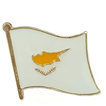 Cyprus塞浦路斯 國旗國旗 國徽別針 金屬飾品 國旗別針 國徽胸章 國旗胸針 精美 遊學