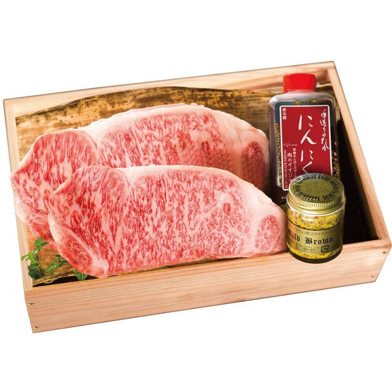 肉のイイジマ サーロイン ステーキ ギフト 肉 常陸牛 A5 2枚入り 500g 木箱入り 内祝い お返し 出産 結婚 誕生日 メッセージカ