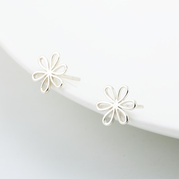 【Angel & Me】小花 小雛菊 花朵 一對 s925 純銀 耳環 耳夾