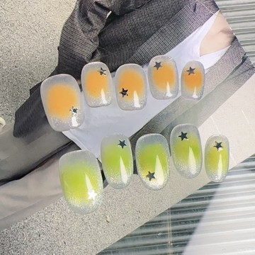 ✨Hannah✨純手工穿戴甲高級小紅書爆款腮紅漸變貓眼日常顯白美甲可拆卸指甲精緻穿戴甲 ONY2