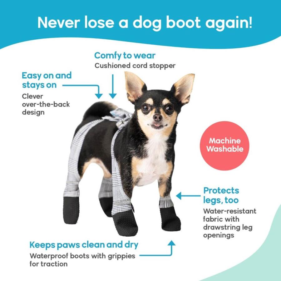 WALKEE PAWS Dog Boot Leggings, Small Dog Sizes, Seen on Shark Tank, Adjusta