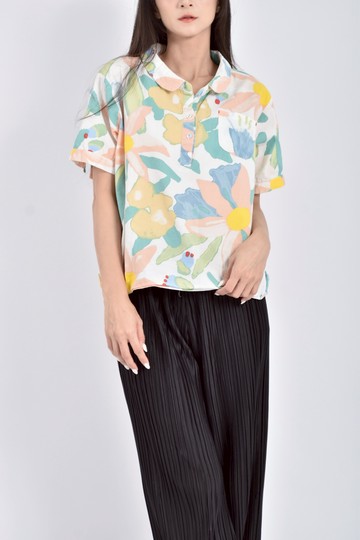 (L) 短袖白色短袖上衣