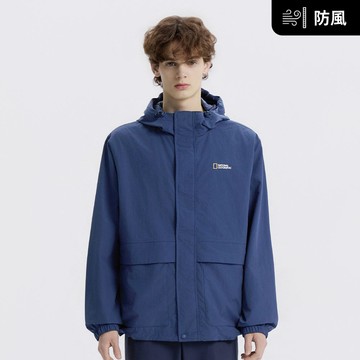 男女同款 ORCA 塔斯蘭連帽大口袋外套 - 深藍色