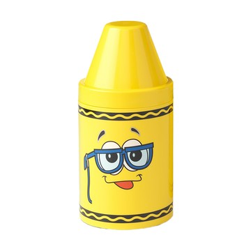 Crayola 繪兒樂 蠟筆造型收納筒組 附六色蠟筆 黃色  6色  1組