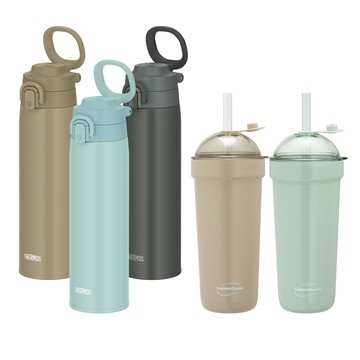 【THERMOS膳魔師】保溫瓶750ml+【THERMOcafe' 凱菲】珍珠吸管杯900ml優惠組\t