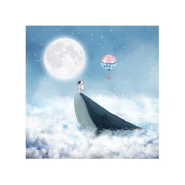 夢想與鯨魚無框掛畫