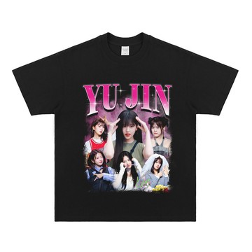 NMIXX Haewon Kyujin Lily An YuJin安宥真 美式水洗oversize短袖做舊落肩 歐美風t