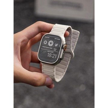 《台灣出貨》適用 APPLE WATCH 穿扣磁吸錶帶 磁吸錶帶 矽膠錶帶 Ultra 49mm 46mm 男士錶帶