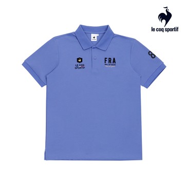 【LE COQ SPORTIF 法國公雞】男款紫色吸濕排汗短袖POLO衫LWX21041