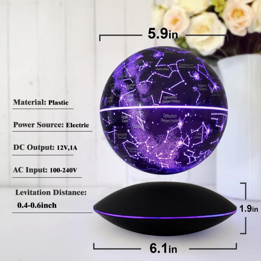 HCNT Levitating Light Globe Magnetic Floating Night Light Constellation Bal