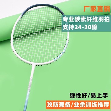 【限時免運】廣羽碳纖維羽毛球拍 專業單人耐打 羽毛球拍 碳素纖維 羽毛球拍