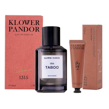 KLOWER PANDOR 台灣公司貨 自然疊香組 禁忌蜜桃香水 + 潘朵拉的秘密香水滋潤護手霜  1套