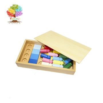 【樹年】蒙特梭利教具兒童早教蒙氏幼教玩具幼兒園感官訓練習棕色梯家庭版