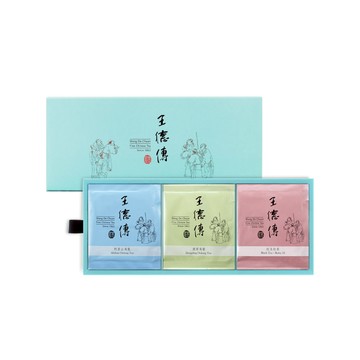 【三角立體茶包禮盒】臺灣經典名茶組15入(阿里山烏龍、凍頂烏龍、紅玉紅茶各5入)-王德傳